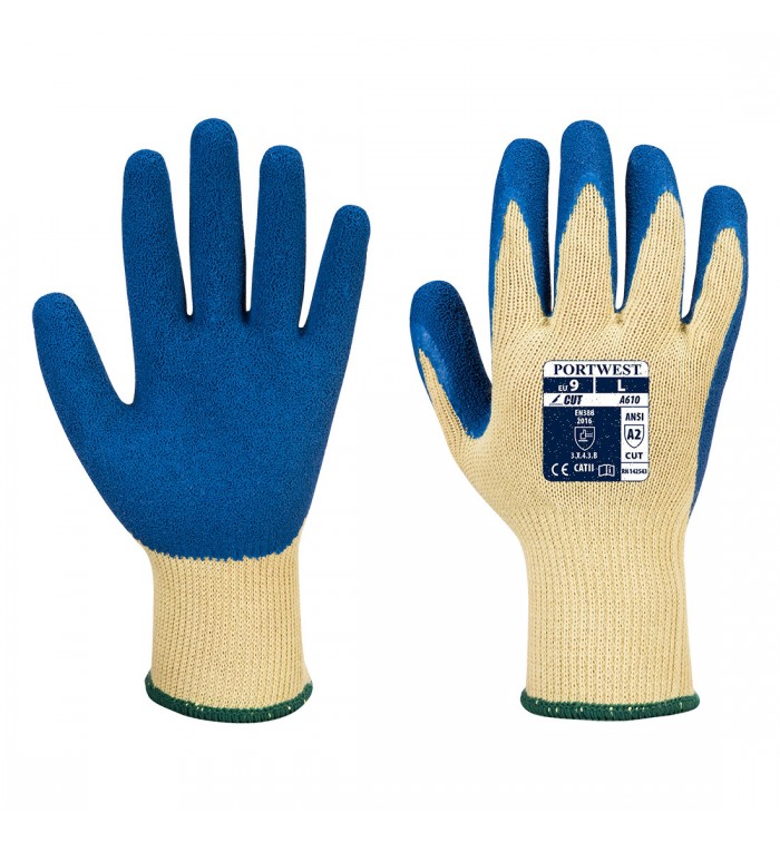 Portwest Kevlar® tenyérmártott latex kesztyű, Cut 3 A610YBLL