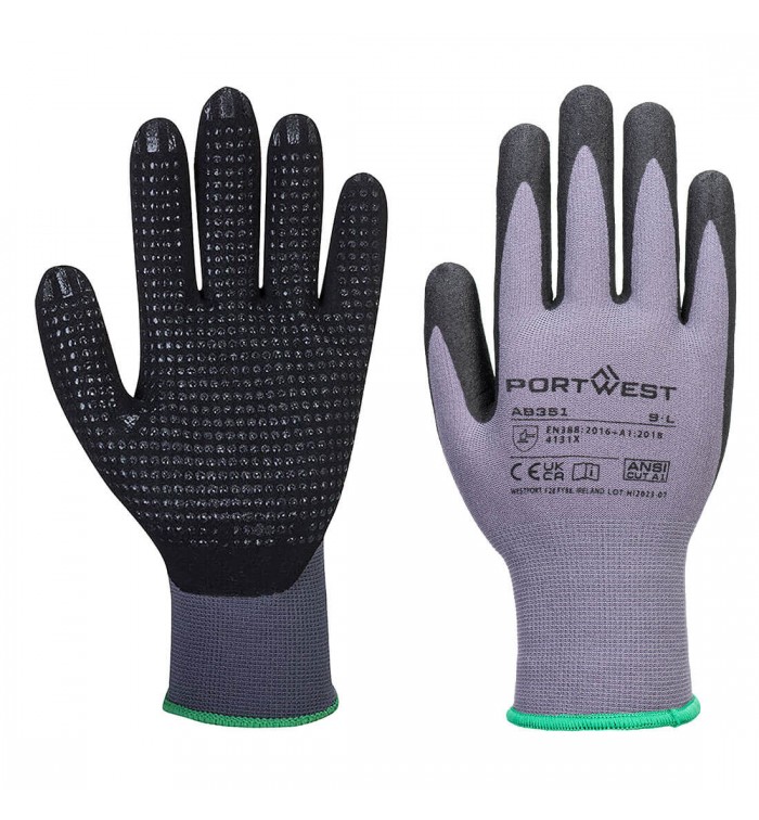 Portwest Grip 15 nitril pöttyös kesztyű (12 pár) AB351G8RL