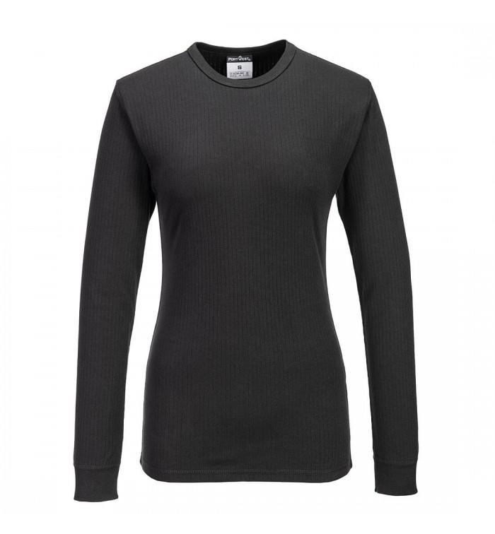 Portwest Women's Thermal T-Shirt Long Sleeve B126BKRL