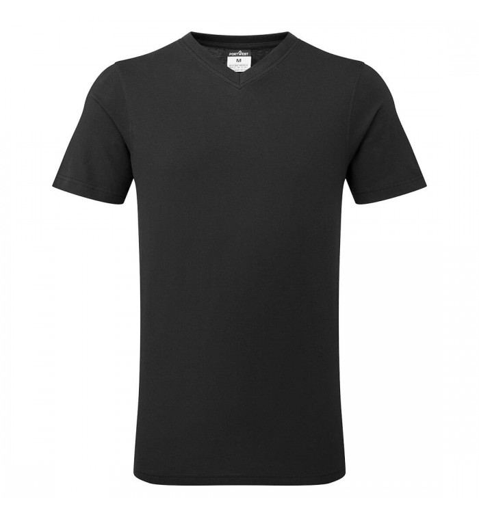 Portwest V-Neck Cotton T-Shirt B197BKRL