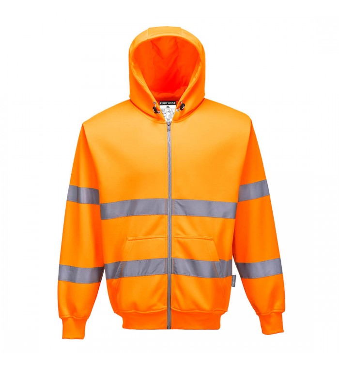 Portwest Hi-Vis zipzáros pulóver B305ORR4XL