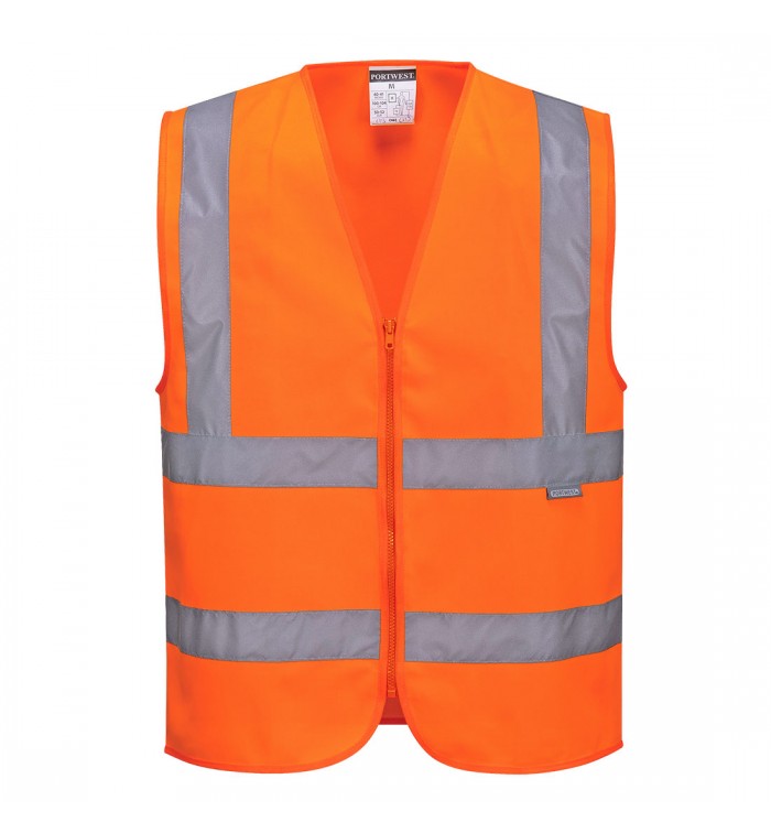 Portwest Hi-Vis cipzáras mellény C375ORRL