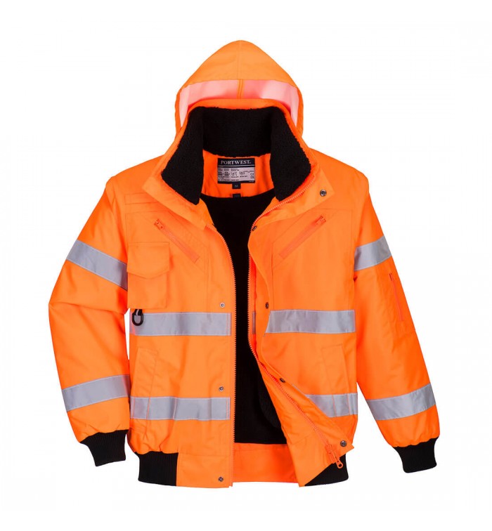 Portwest Hi-Vis 3 az 1-ben Bomber dzseki C467ORRL