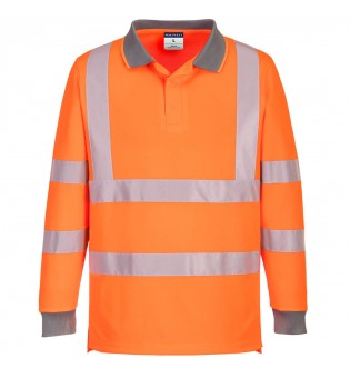 Portwest Eco Hi-Vis L/S Polo  (6 db) EC11ORR4XL