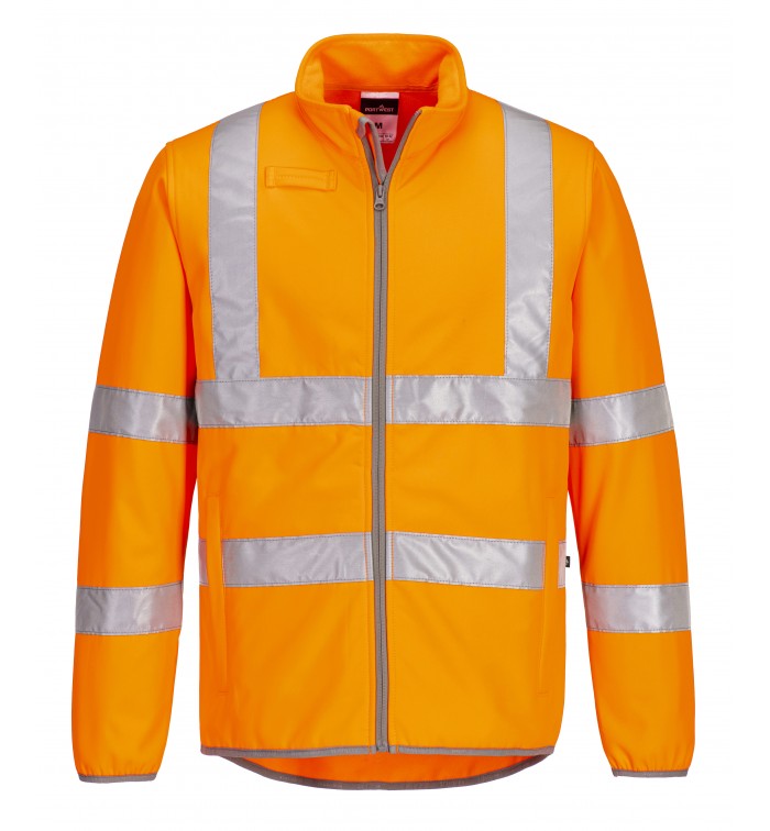 Portwest Hi-Vis jól láthatósági Softshell pulóver EC24ORR4XL