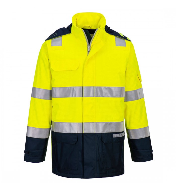 Portwest Bizflame Multi Light Arc Hi-Vis Jacket FR605YNRL