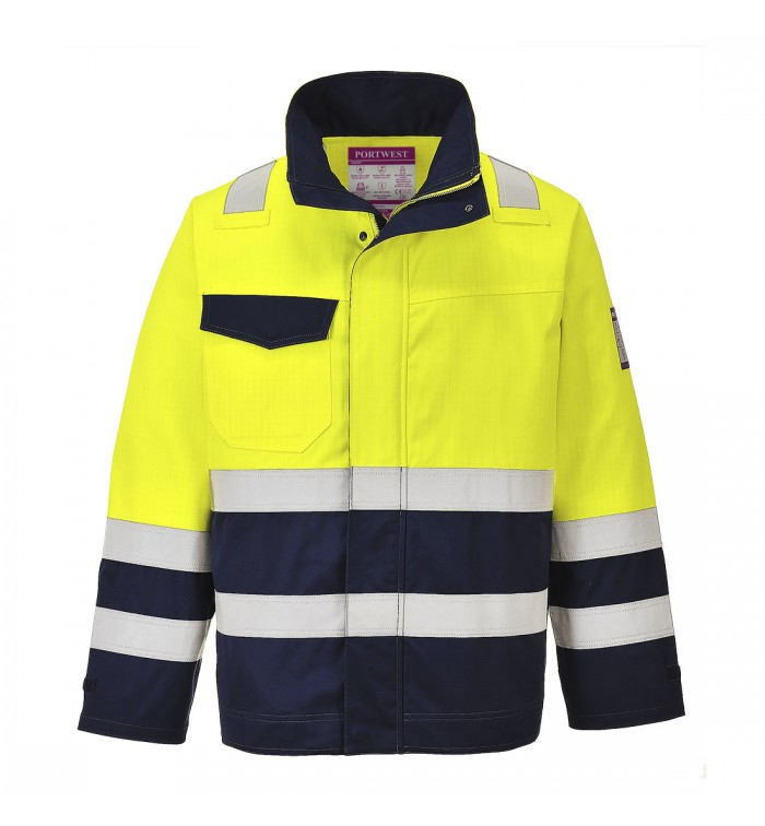 Portwest Hi-Vis Modaflame munkakabát MV25YNRL