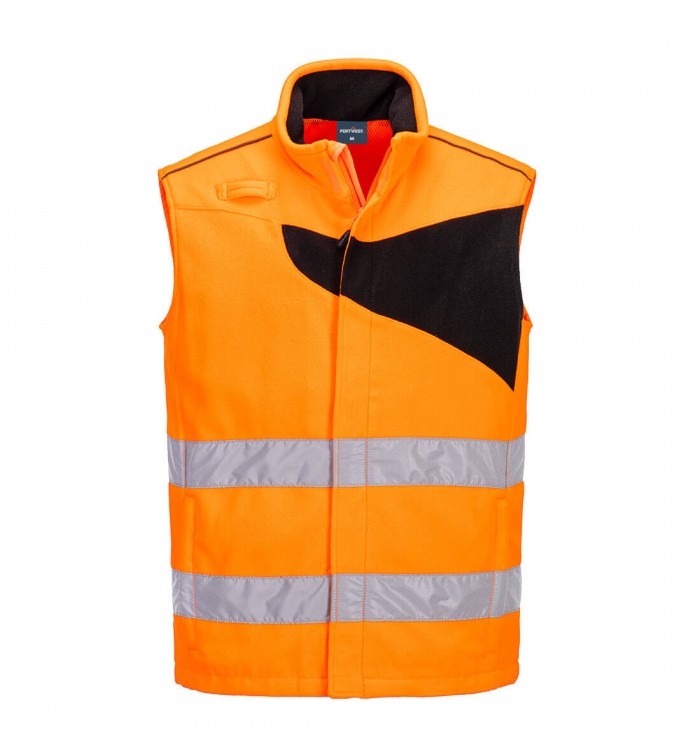 Portwest PW2 Hi-Vis Fleece Bodywarmer PW231OBR4XL