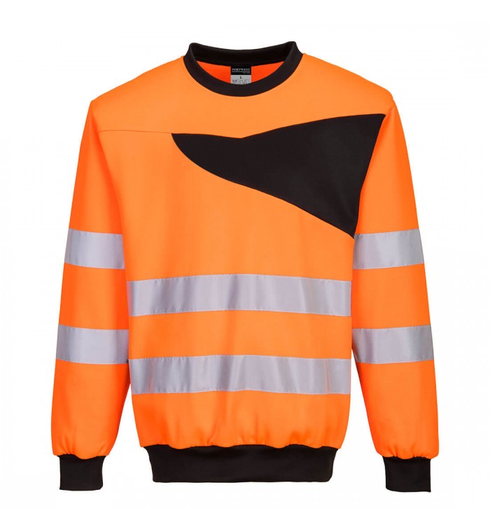 Portwest PW2 Hi-Vis Crewneck Sweatshirt PW277OBR4XL