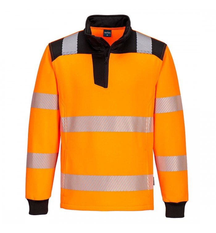 Portwest PW3 Hi-Vis 1/4 Zip melegítőfelső PW326OBR4XL