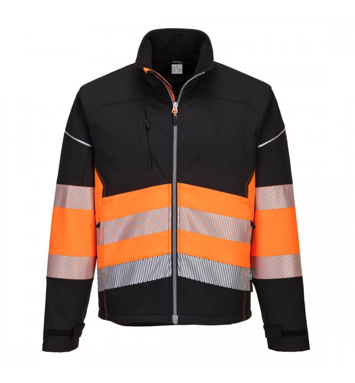 Portwest PW3 Hi-Vis Class 1 Softshell kabát PW375BKO4XL