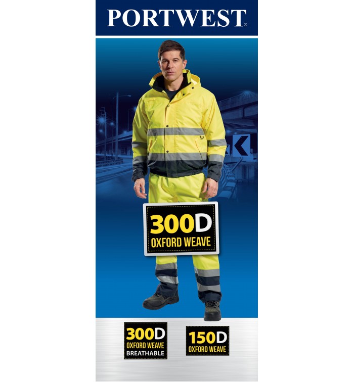 Portwest Pull-Up Banner 300D Hi-Vis Z586NCRB003