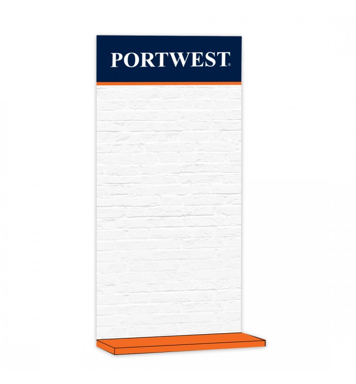 Portwest Fali bemutatóállvány Sz 1.28 m x M 2.42 m Z600ORR